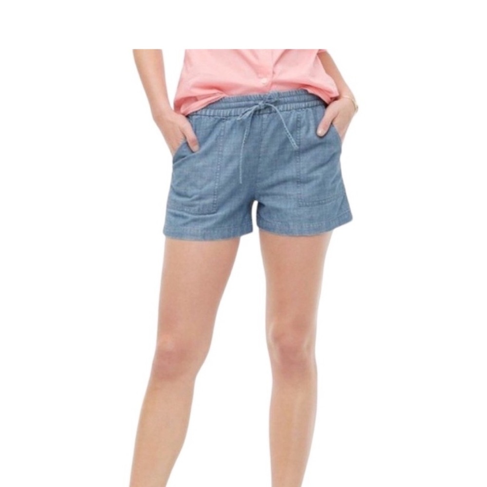 JCrew drawstring linen shorts